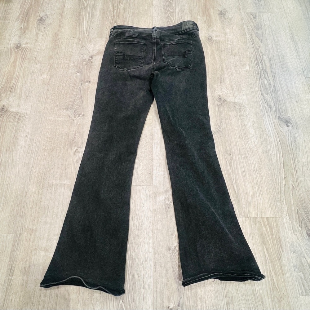 American eagle artist flare next level stretch dark wash denim jeans 14 long - Picture 3 of 16